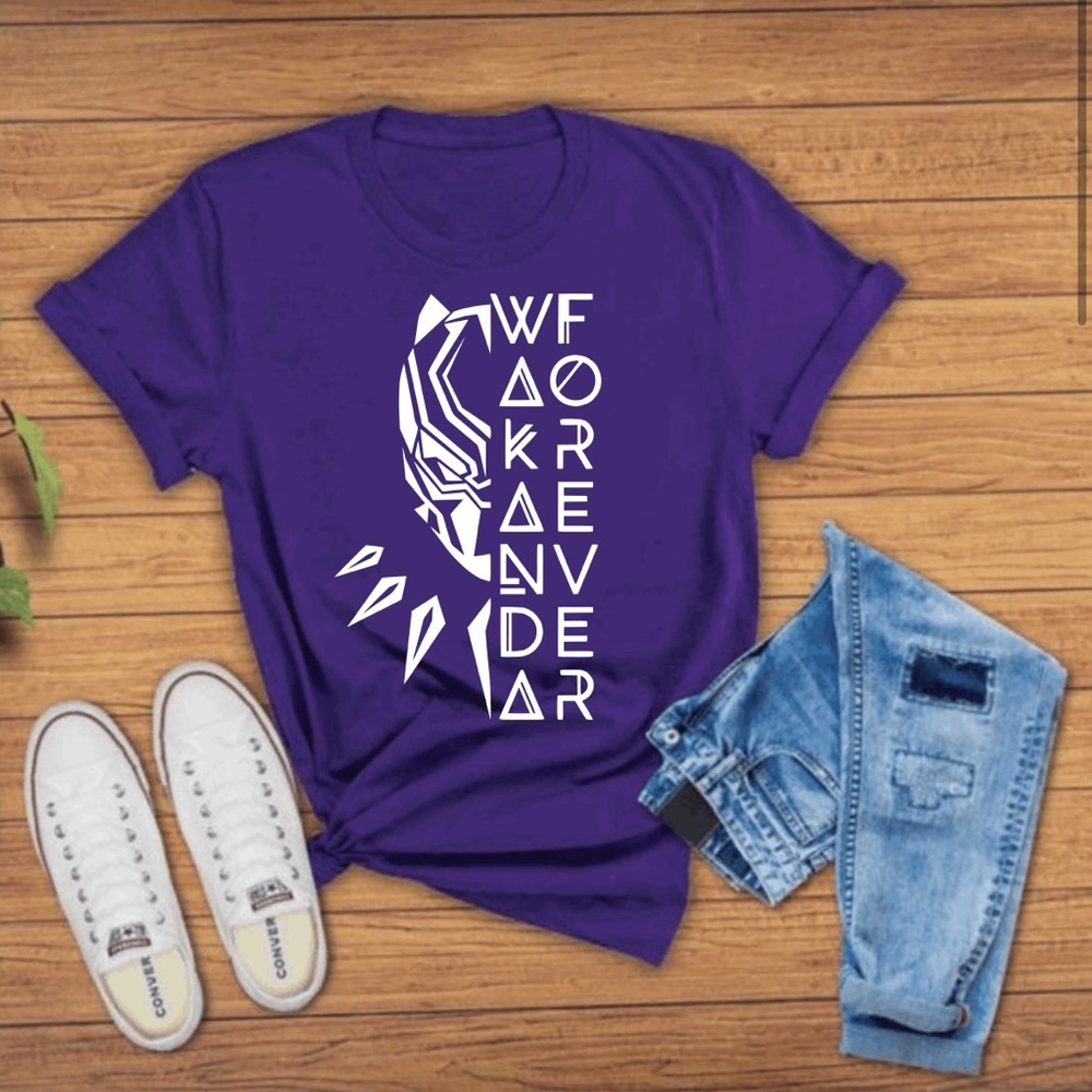 Wakanda forever black panther t-shirt unisex